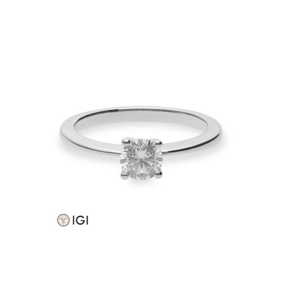 Bild von Verlobungsring Solitär 4 er Krappe 0.60 ct.  585/- Weißgold
