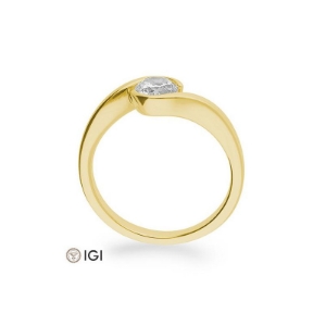 Bild von Verlobungsring Schwung 0.60 ct. 750/- Gelbgold