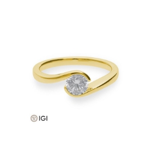 Bild von Verlobungsring Schwung 0.60 ct. 750/- Gelbgold