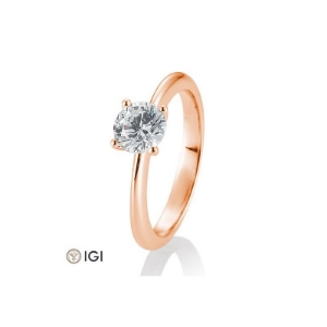Bild von Verlobungsring Solitär 4 er Krappe 1.00 ct. 585/- Rotgold