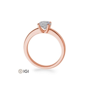 Bild von Verlobungsring Solitär 4 er Krappe 1.00 ct. 585/- Rotgold