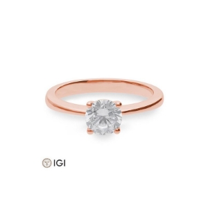 Bild von Verlobungsring Solitär 4 er Krappe 1.00 ct. 585/- Rotgold