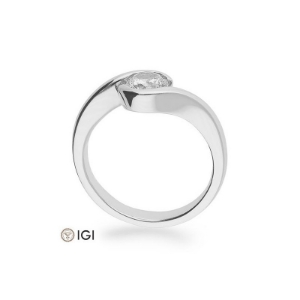 Bild von Verlobungsring Schwung. 0.80 ct. 585/- Weißgold