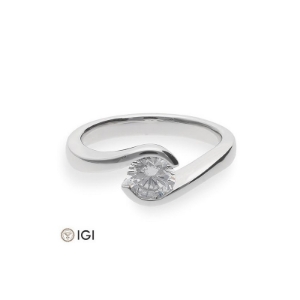 Bild von Verlobungsring Schwung. 0.80 ct. 585/- Weißgold
