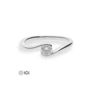 Bild von Verlobungsring Schwung 0.40 ct.  750/- Weißgold