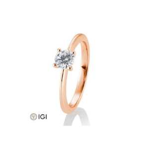 Bild von Verlobungsring Solitär 4 er Krappe 0.60 ct. 750/- Rotgold