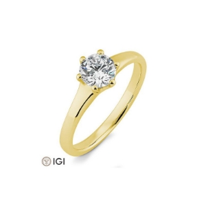 Bild von Verlobungsring Solitär 6 er Krappe 0.70 ct.  585/- Gelbgold