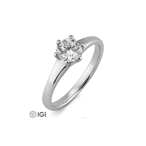 Bild von Verlobungsring Solitär 6 er Krappe 0.70 ct.  950/- Platin