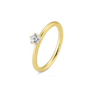 Bild von Verlobungsring Solitär 6 er Krappe 0.25 ct.  585/-Gelbgold