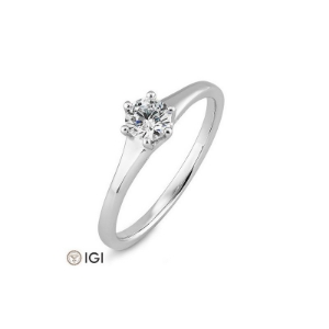 Bild von Verlobungsring Solitär 6 er Krappe 0.40 ct. 585/-Weißgold