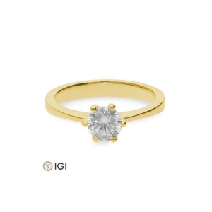 Bild von Verlobungsring Solitär 6 er Krappe 0.80 ct. 585/-Gelbgold