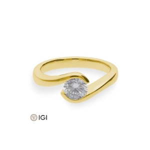 Bild von Verlobungsring Schwung 0.80 ct.  750/- Gelbgold