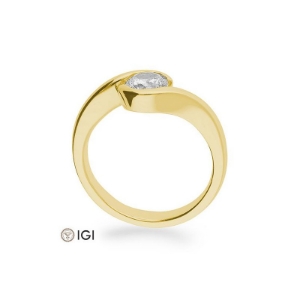 Bild von Verlobungsring Schwung 0.80 ct.  750/- Gelbgold