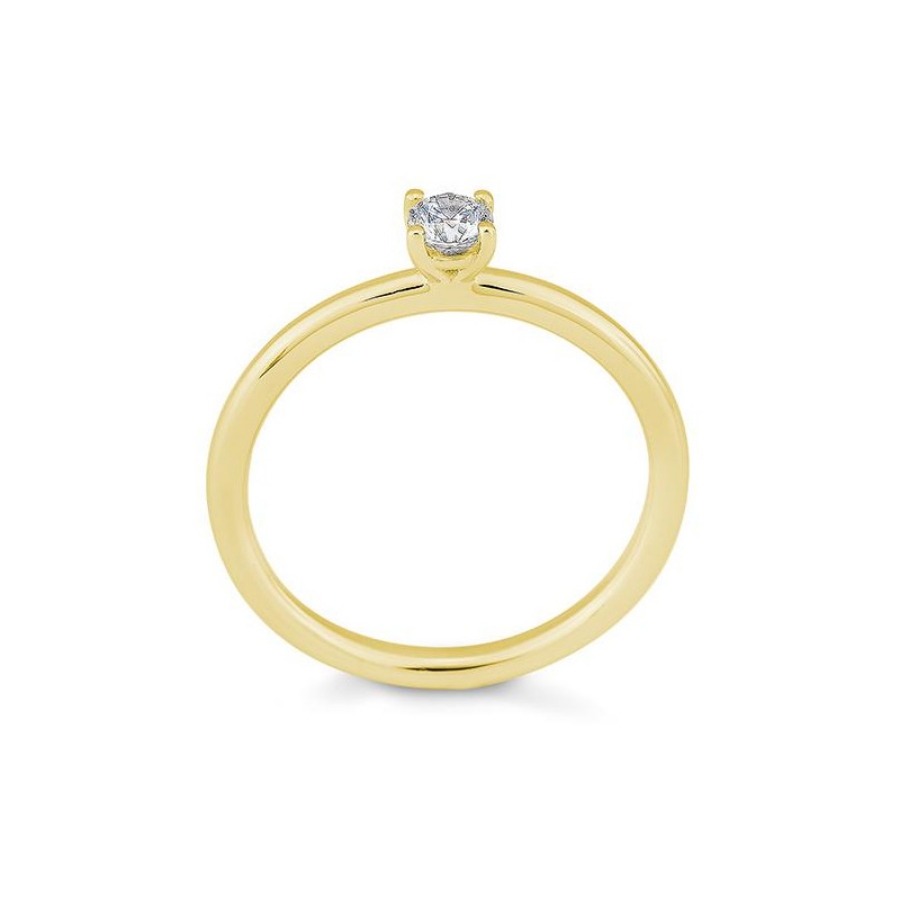 Bild von Verlobungsring Solitär 4 er Krappe 0.20 ct. 585/- Gelbgold