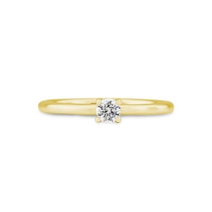 Bild von Verlobungsring Solitär 4 er Krappe 0.20 ct. 585/- Gelbgold