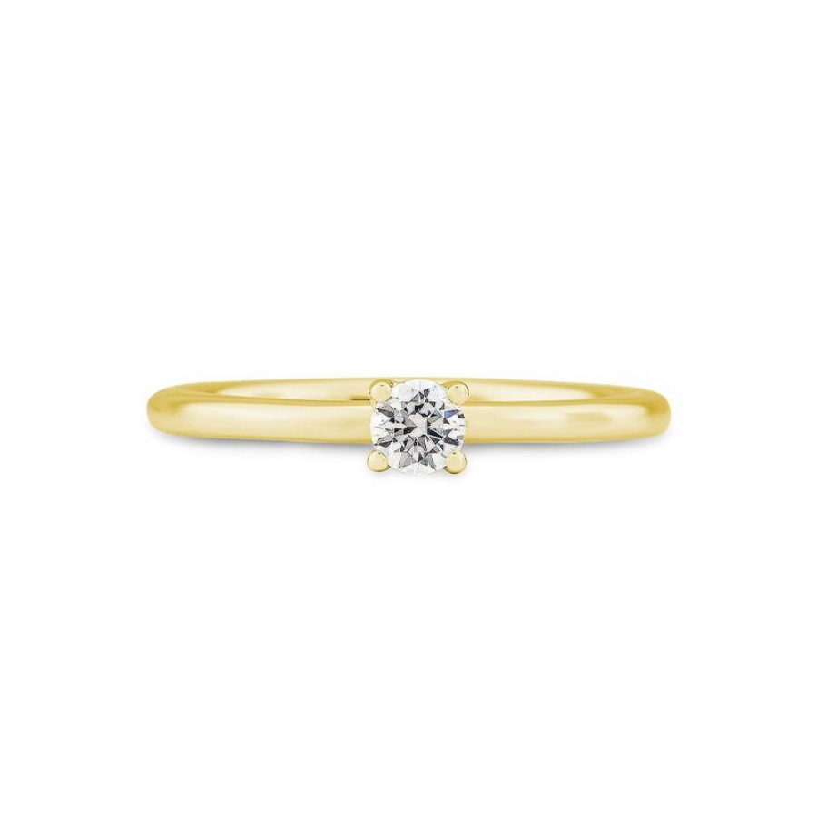 Bild von Verlobungsring Solitär 4 er Krappe 0.20 ct. 585/- Gelbgold