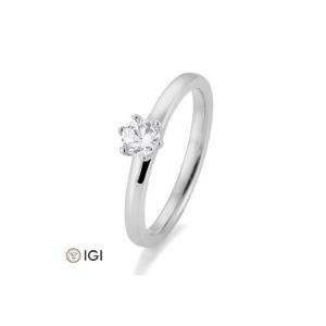 Bild von Verlobungsring Solitär 6 er Krappe 1.00 ct.  950/- Platin