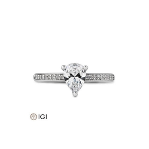Bild von Ring Tropfen-Schliff 0.799 ct. 750/- Weißgold