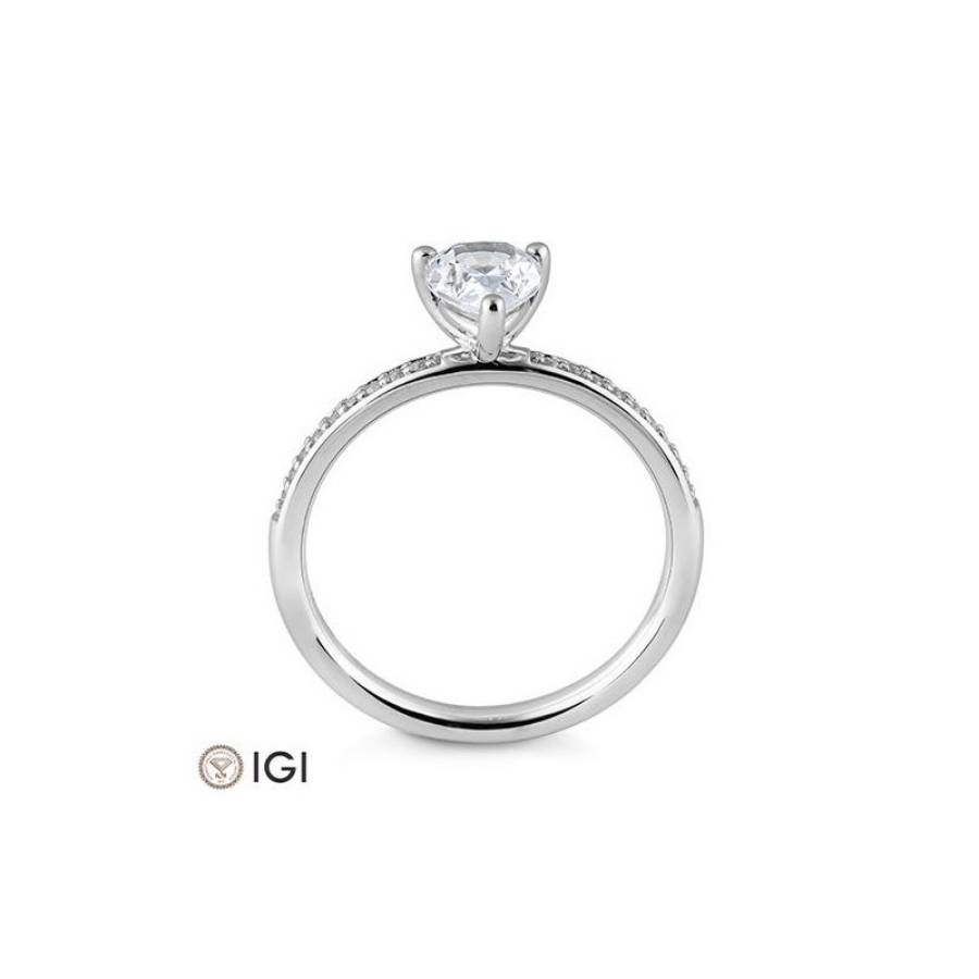 Bild von Ring Tropfen-Schliff 0.799 ct. 750/- Weißgold
