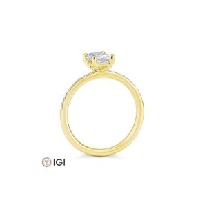 Bild von Ring Emerald-Schliff 1.099 ct. 750/- Gelbgold