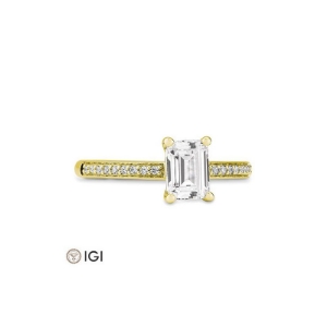 Bild von Ring Emerald-Schliff 1.099 ct. 750/- Gelbgold