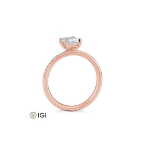 Bild von Ring Emerald-Schliff 1.099 ct. 750/- Rotgold