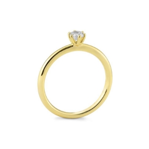 Bild von Verlobungsring Solitär 6 er Krappe 0.25 ct. 750/- Gelbold
