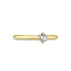 Bild von Verlobungsring Solitär 6 er Krappe 0.25 ct. 750/- Gelbold