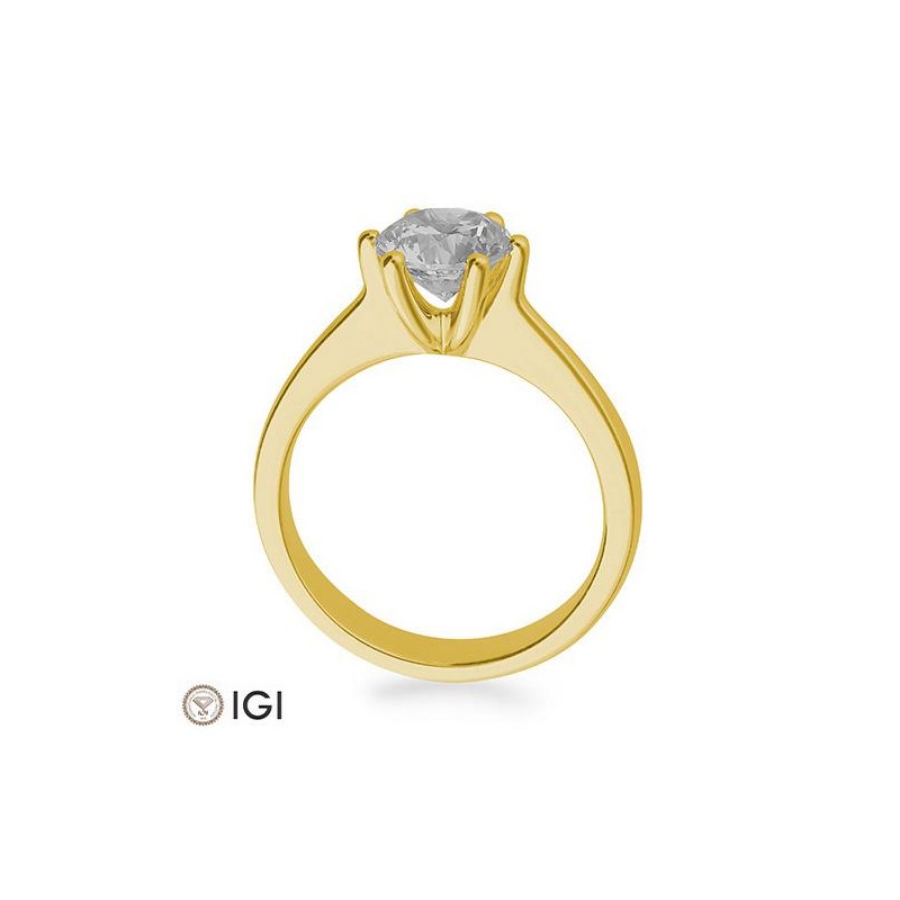 Bild von Verlobungsring Solitär 6 er Krappe 1.50 ct.  585/- Gelbgold