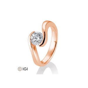 Bild von Verlobungsring Schwung 1.00 ct.  585/- Rotgold