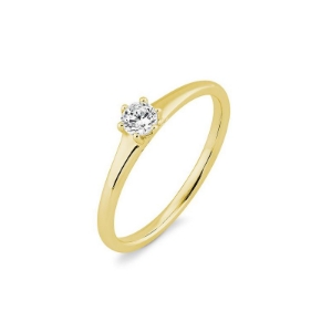 Bild von Verlobungsring Solitär 6 er Krappe 0.20 ct. 585/-Gelbgold