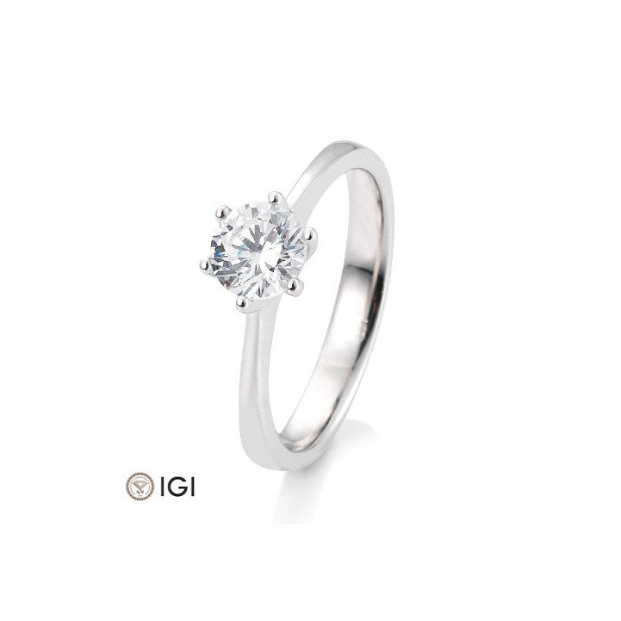 Bild von Verlobungsring Solitär 6 er Krappe 1.00 ct.  750/- Weißgold
