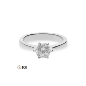Bild von Verlobungsring Solitär 6 er Krappe 1.00 ct.  750/- Weißgold