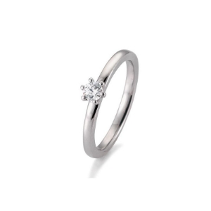 Bild von Verlobungsring Solitär 6 er Krappe 0.20 ct.  950/- Platin