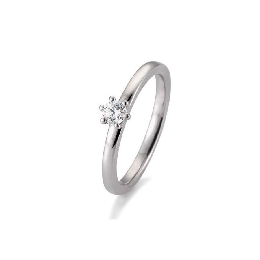 Bild von Verlobungsring Solitär 6 er Krappe 0.20 ct.  950/- Platin