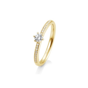 Bild von Verlobungsring Pavé 6er Krappe 0.29 ct. 585/-Gelbgold