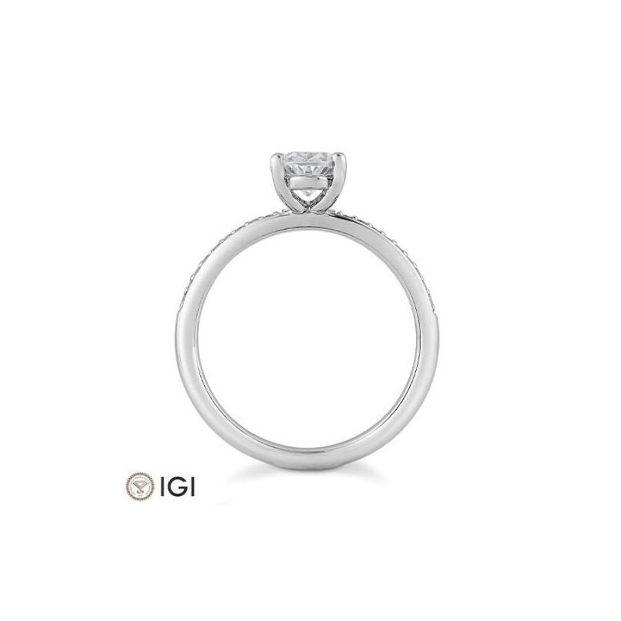 Bild von Verlobungsring Oval-Schliff 1.099 ct. 750/- Weißgold
