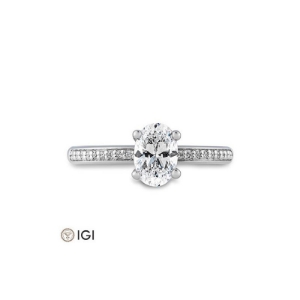Bild von Verlobungsring Oval-Schliff 1.099 ct. 750/- Weißgold