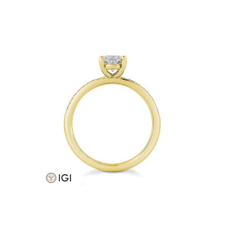 Bild von Verlobungsring Oval-Schliff 1.099 ct. 750/- Gelbgold