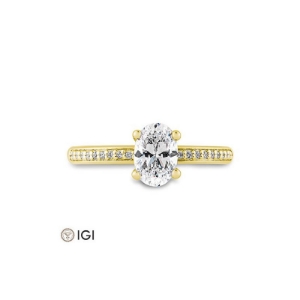 Bild von Verlobungsring Oval-Schliff 1.099 ct. 750/- Gelbgold