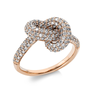 Pavé Ring  18kt Gelbgold mit 1,36ct Diamanten