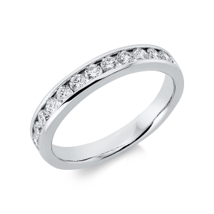Memoire halb Ring  18kt Weißgold mit 0,51ct Diamanten