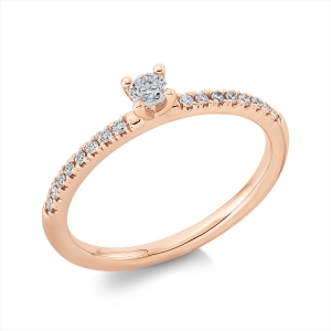 Ring 4er-Krappe 18 kt RG