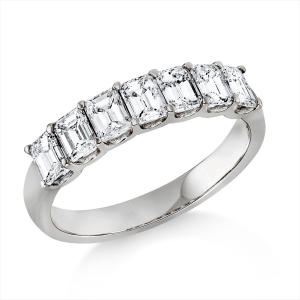 Memoire halb Ring  18kt Weißgold mit 1,39ct Diamanten