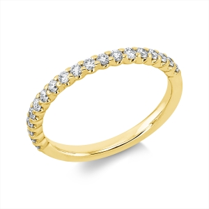 Memoire halb Ring  18kt Gelbgold mit 0,37ct Diamanten