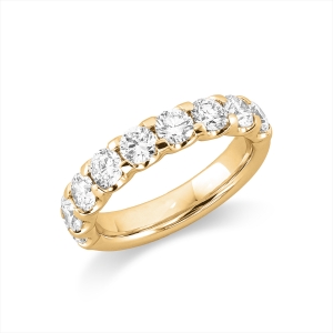 Memoire halb Ring  18kt Gelbgold mit 1,48ct Diamanten