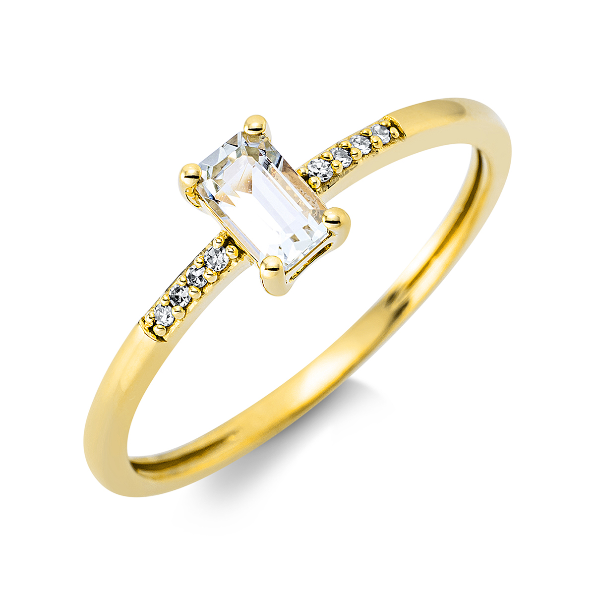 Ring 4er-Krappe 18 kt GG
