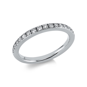 Memoire halb Ring  18kt Weißgold mit 0,35ct Diamanten