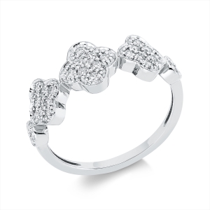 Pavé Ring  18kt Weißgold mit 0,41ct Diamanten