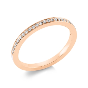 Memoire halb Ring  18kt Rotgold mit Farbstein